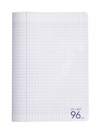 Cahier du jour grand format (24x32) 96p rouge (à renouveler) 90g